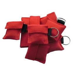 80Pcs/Pack CPR Resuscitator CPR Protection Face Shield With Keychain Keyring For First Aid Training Emergency Rescue Kit