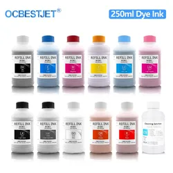 250ML Refill Dye Tinte Kit Für Epson Stylus Photo 950 960 2100 2200 R1800 R1900 R2000 R2400 R2880 R3000 SC- P400 Inkjet Drucker