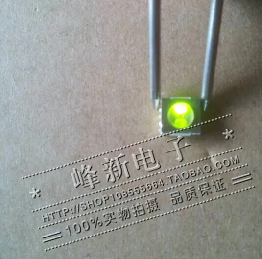 Miniinterruptor de luz LED verde, fuente de alimentación, 7x7, Taiwán, 2 unidades