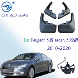 Car Front Rear Mud Flaps Fender Splash Guards Mudguards for Peugeot 508 sedan 508SW 2010 11 12 13 14 -2020 Mudflaps Accessories