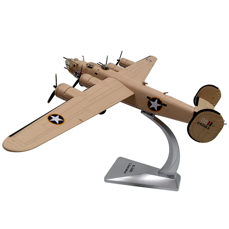 1/72 Scale Alloy Heavy Bomber B-24D US Air Force Aircraft B24D Aircraft Model Fighter Children Gift for Collection Decoration