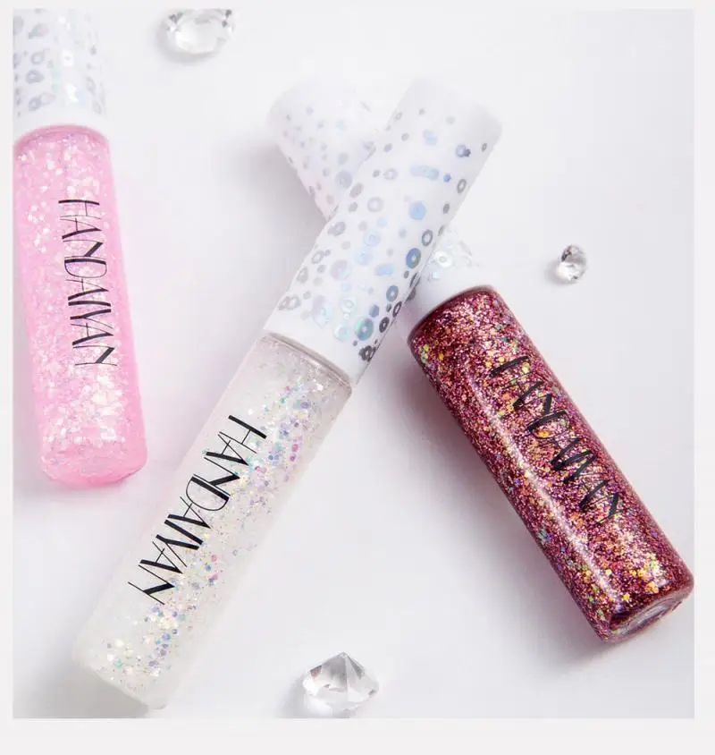 HANDAIYAN 1Pc Liquid Glitterอายไลเนอร์อายแชโดว์ดินสอแต่งหน้าBrighten Shimmer Eye Liner Gelเจลเครื่องสำอางTSLM1