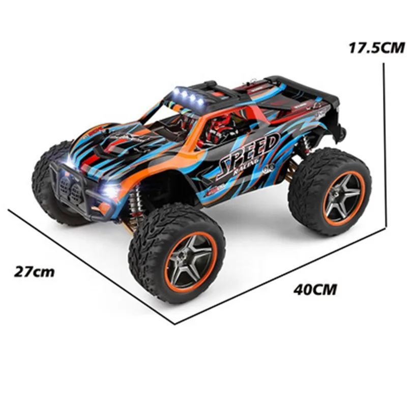 1:10 Large All-Terrain Off-Road Remote Control Car Truck 2.4G 4WD 50KM/H LED Lighting High Speed Torque Servo Electric RC Car