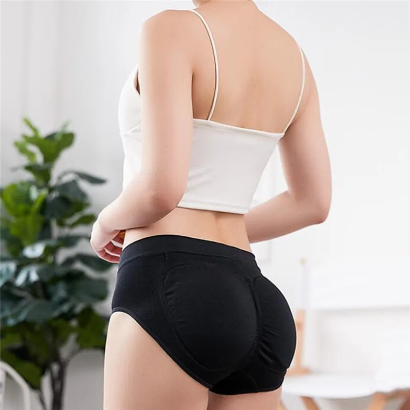 Lady Low Waist Sexy Padding Panties Bum Padded Butt lifter Enhancer Hip Push Up Panties Underwear Seamless Panties Buttocks