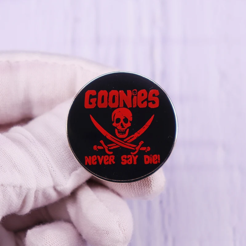 Goonies Never Say Die Pin Cult Movie Chunk Sloth Button Badge