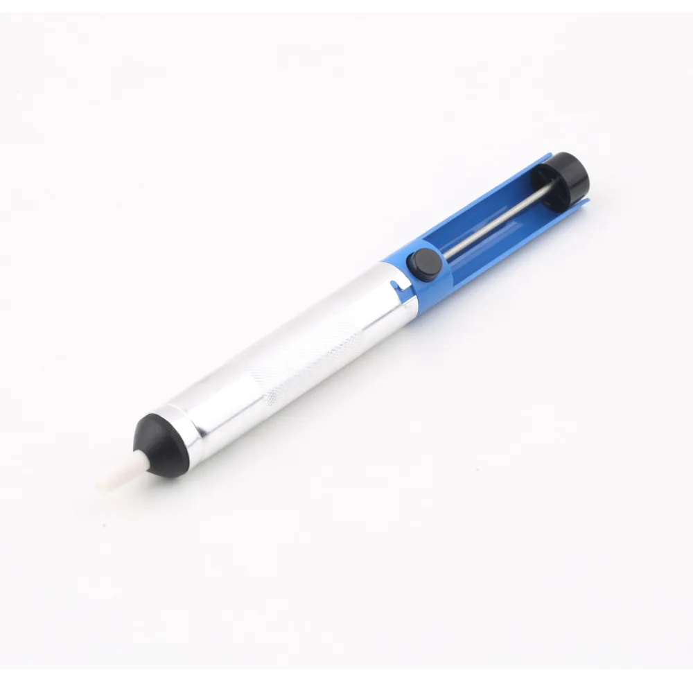 1 PCS Aluminium Solder Sucker Desoldering Pump Tool Pen Blue Removal Device Vacuum Soldering Iron Desolder For Powerful Function