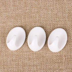 Gancho de plástico autoadhesivo blanco para pared de baño, colgador de toallas, abrigos, bolsas de ropa, estante, organizador de almacenamiento de cocina, Hardware, 5 piezas