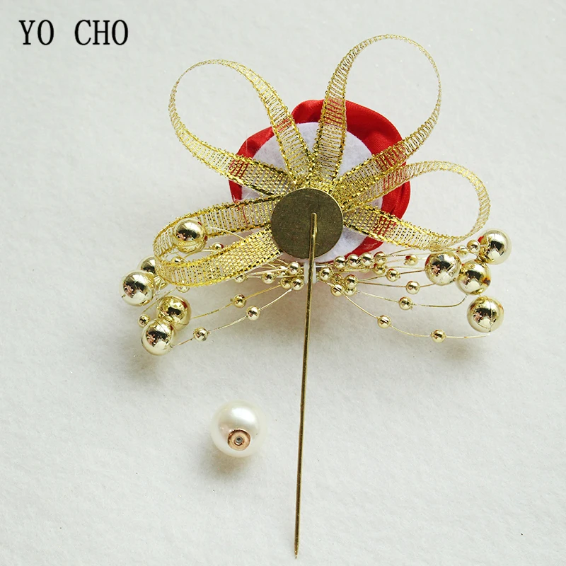 Hình Cho Chú Rể Boutonniere Hoa Nam Áo Khoác Nữ Họa Tiết Thổ Cẩm Giả Ngọc Trai Gái Xòe Cưới Người Lập Kế Hoạch Tiếp Tế Vũ Hội Đảng Họp Trang Trí