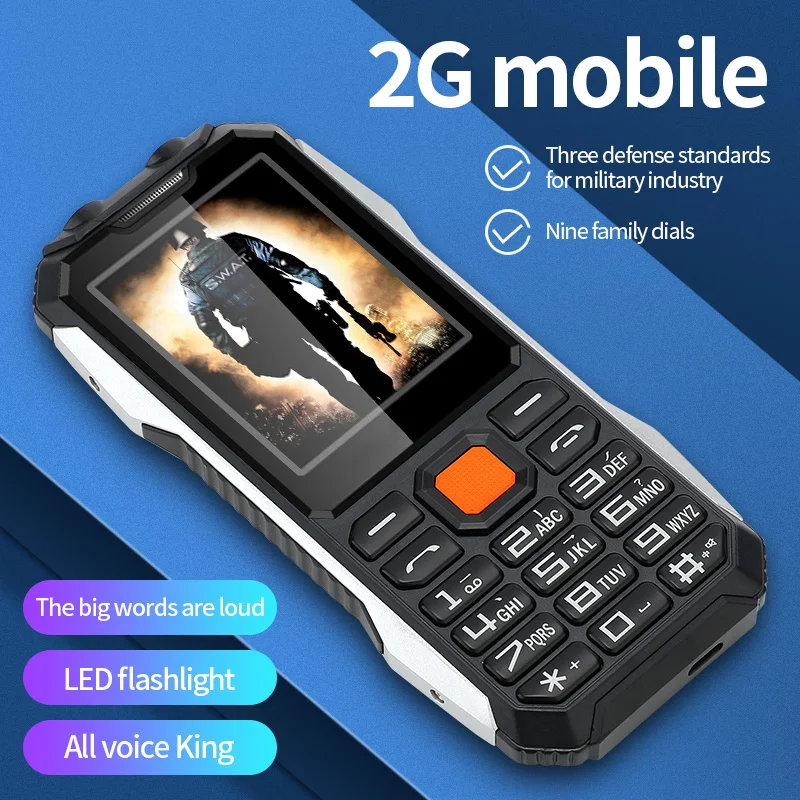 Imagem -02 - Shockproof Celular Sos Mp3 Video Player Gravador de Câmera Alarme Cheap Telemóveis Portáteis Russo Árabe Teclado Hebraico a6