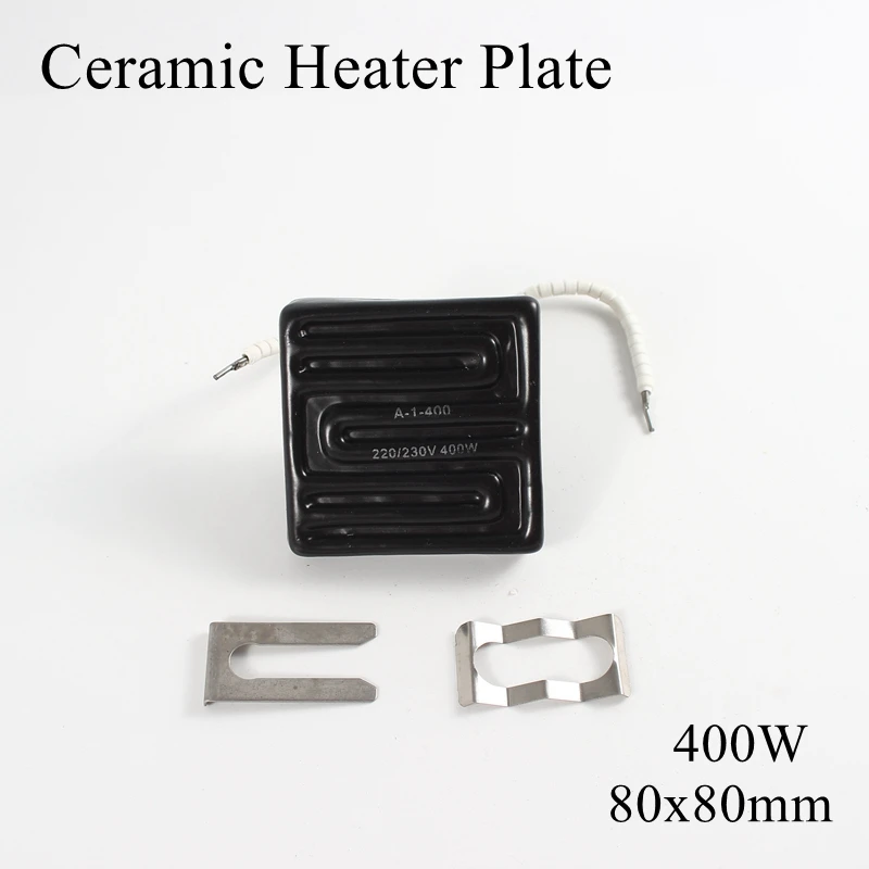 80*80mm 220V 400W IR Infrared Top Industrial Ceramic Heating Plate Upper Air Heater Board BGA Rework Station Pet Lamp 80x80mm