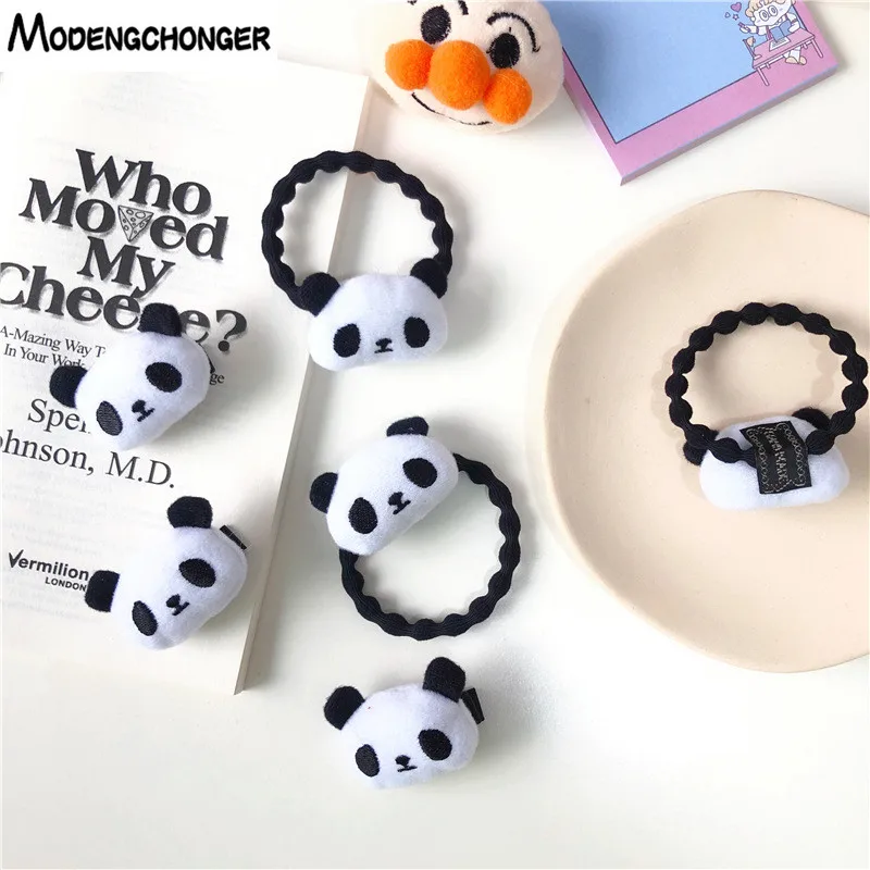 Fashion Cute Girl Elastic Rubber Band Celebration Panda Kid Child Hair Ties Party Cartoon Hairgrip Hair Ropes Hair Accessories