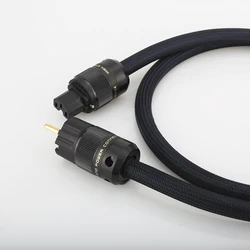 Audiocrast P110 posrebrzany kabel audiofilski zasilanie prądem zmiennym czysta czerń przewód zasilający, kabel HIFI HI END Schuko US