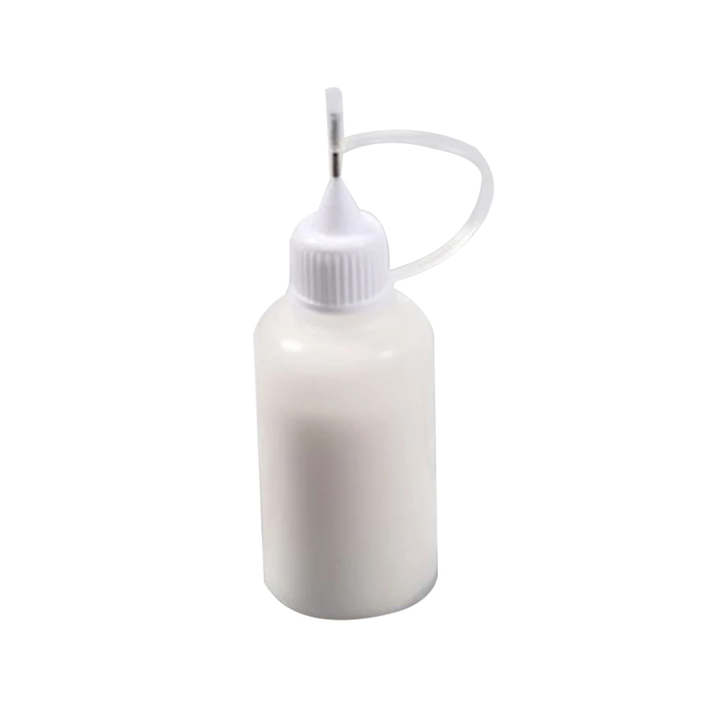Botella de pegamento vacía de 30ml con aguja, aplicador de punta de precisión para papel Quilling DIY Craft