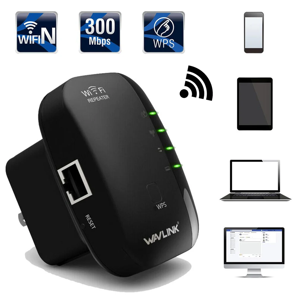 Repetidor extensor WiFi de 300Mbps, amplificador inalámbrico 802.11n g b, potenciador de rango de señal, punto de acceso WiFi para SOHO