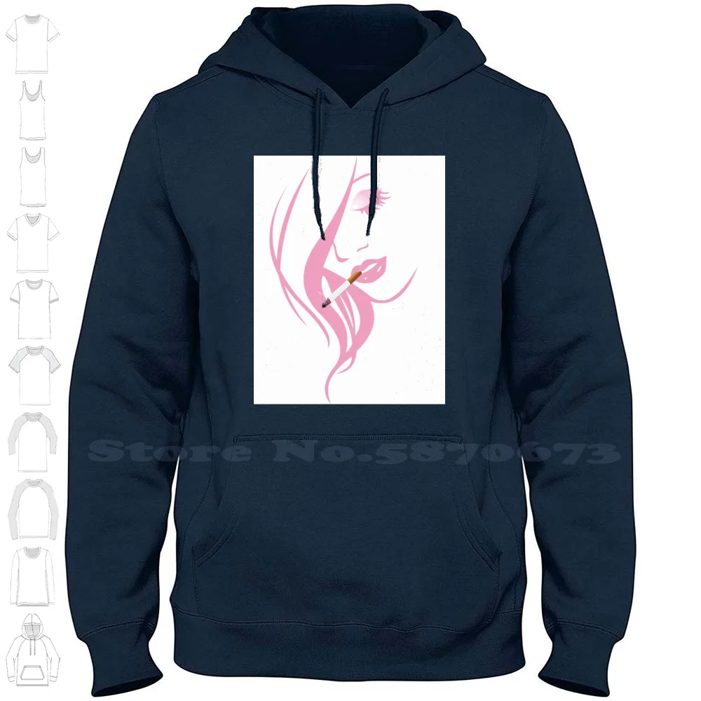 Smoking Hot Beauty Hoodies Sweatshirt For Men Women Smoking Cigarette Hot Beauty Beautiful Womens Lady Edgy Pink Minimal