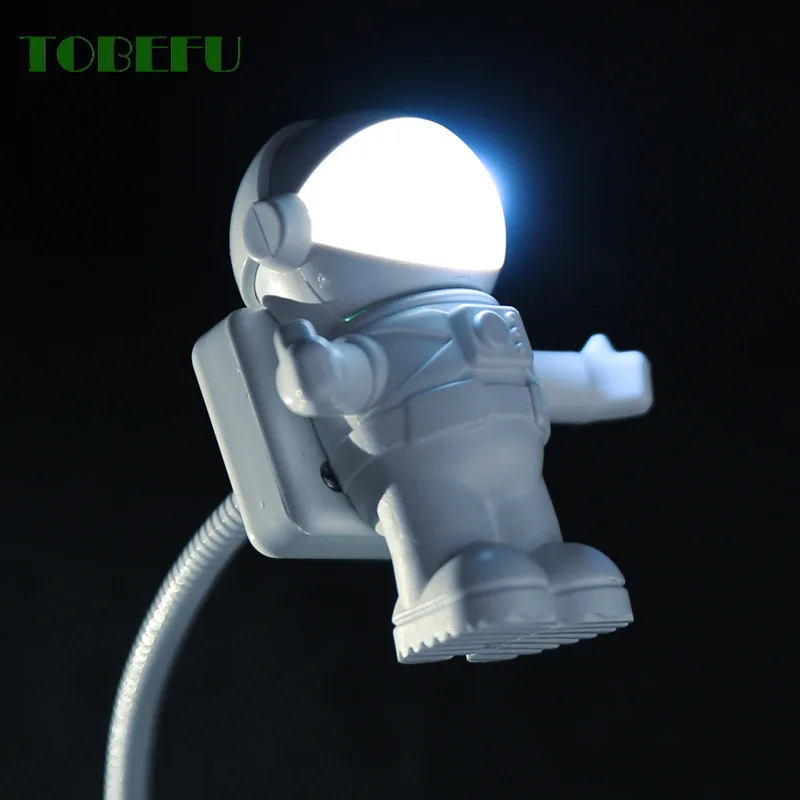 

TOBEFU Creative Spaceman Astronaut LED Flexible USB Light Night Light for Kids Toy Laptop PC Notebook GXE