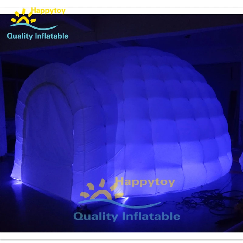 

Rip Stop Nylon Lightweight Exhibition Led Inflatable Dome Igloo For Outdoor Event Toy Tent