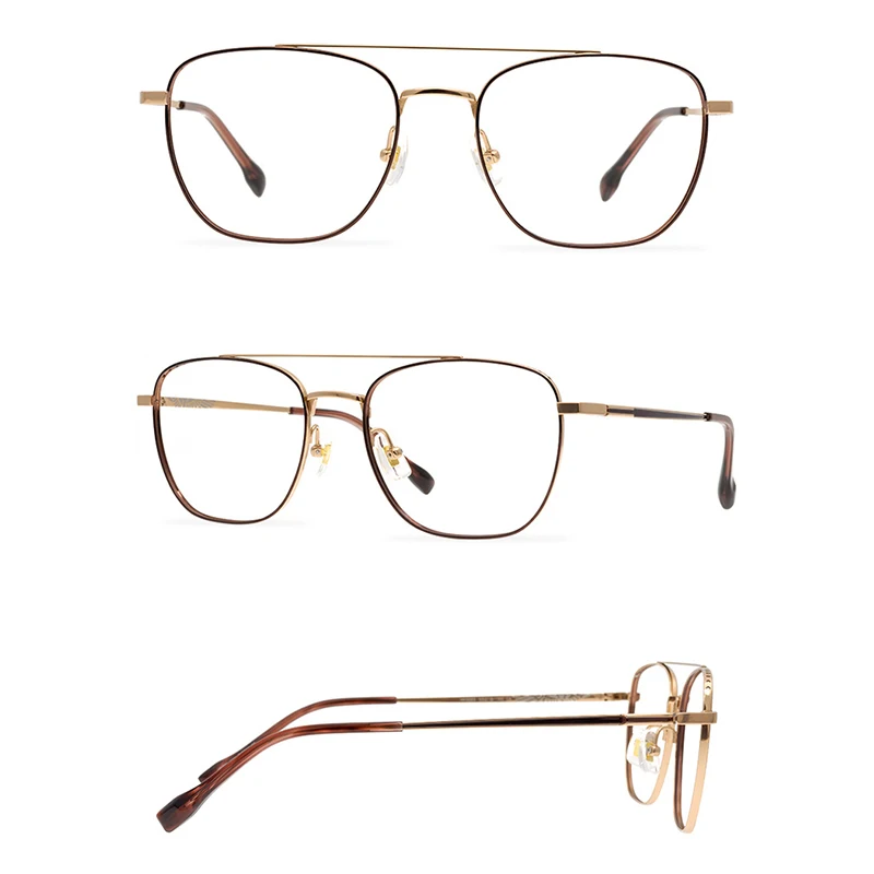 

Belight Optical Men Women Titanium Pilot Avaitor Shape Ultra Light Color Spectacle Frame Precription Lens Eyewear HK3083