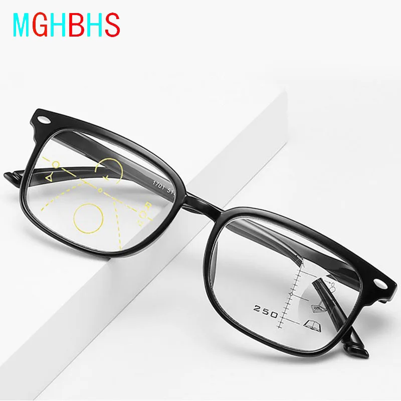 Progressive multifocal reading glasses men and women universal blue light radiation-proof reading glasses both near and far