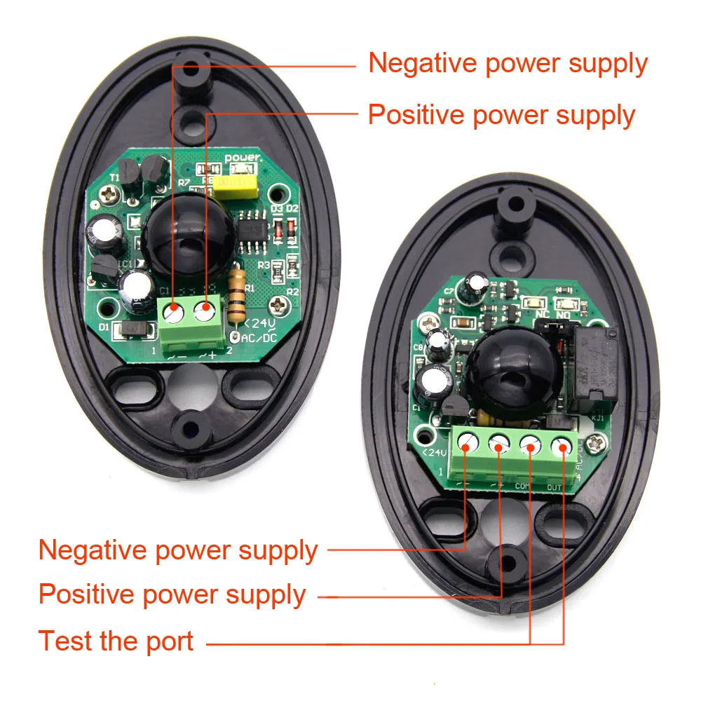 Fotocélulas infrarrojas impermeables, Sensor IR de puerta, barrera automática, por lo tanto, Sensor de haz de seguridad para abridor de puerta