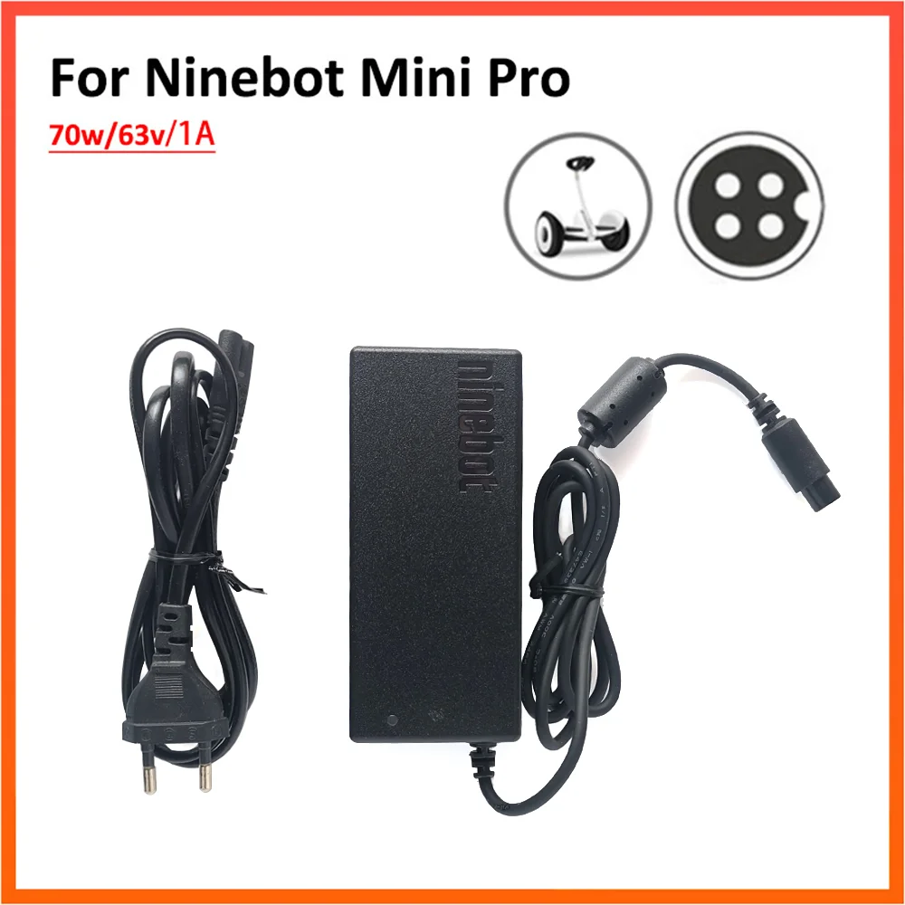 

Оригинальный мини Pro зарядное устройство для Ninebot мини скейтборд скутер мини Pro мощность выход 63 в 70 Вт 1A адаптер Аксессуары