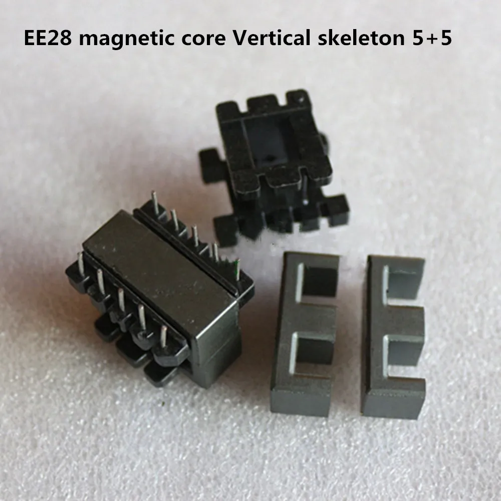 

EE28 Magnetic Core Supporting Bakelite Skeleton Vertical 5+5 Ferrite Transformer Core EE28 Manganese Zinc PC40 Material