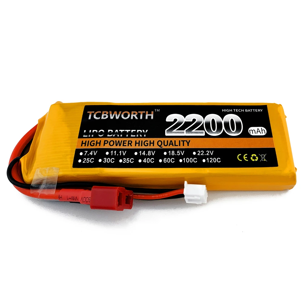 

RC LiPo Battery 2S 7.4v 2200mAh 35C For RC Helicopter Airplane Quadrotor Drone Car Boat High Rate 2S Batteries 7.4V