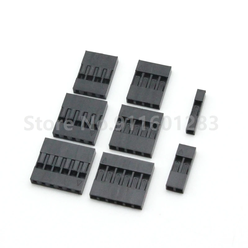 50/100PCS 2.54mm Dupont Connector 1X1P 2P 3P 4P 5P 6P-10P Single Row Dupont Head Dupont Plastic Shell Jumper Wire Cable Housing