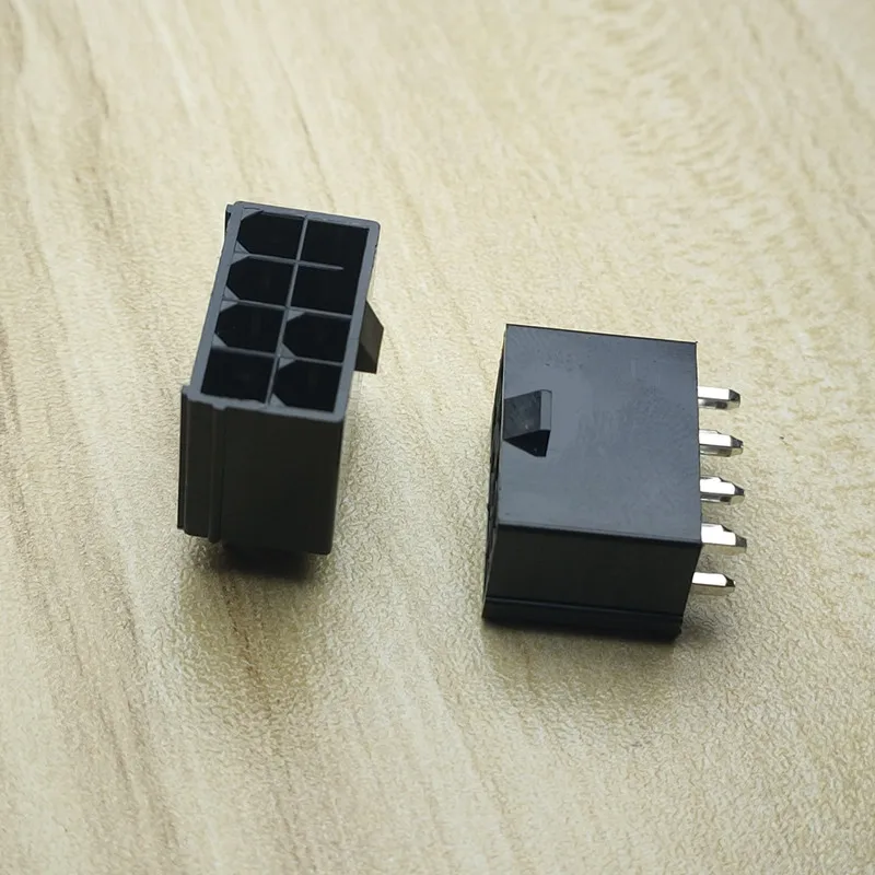 5559 4.2mm Black 8P 8PIN Female Socket Straight/Curved Needle PC Computer ATX Graphics Card GPU PCI-E PCIe Power Connector
