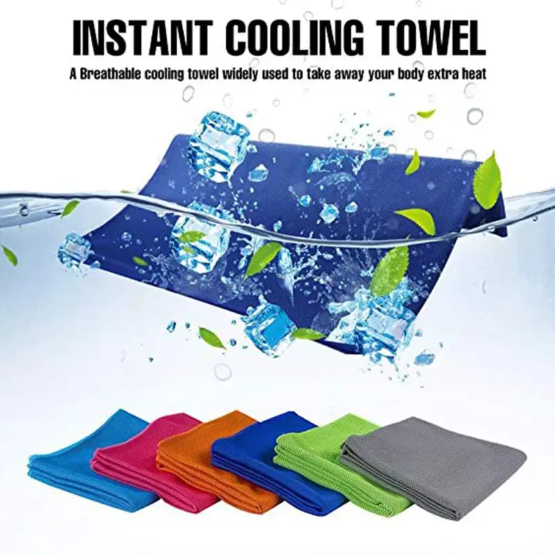 83 * 28cm Cooling Towel Gym Fitness Sports Exercise Quick Dry Ice Cold Towel Efficient Perspiration Evaporation for Men Women