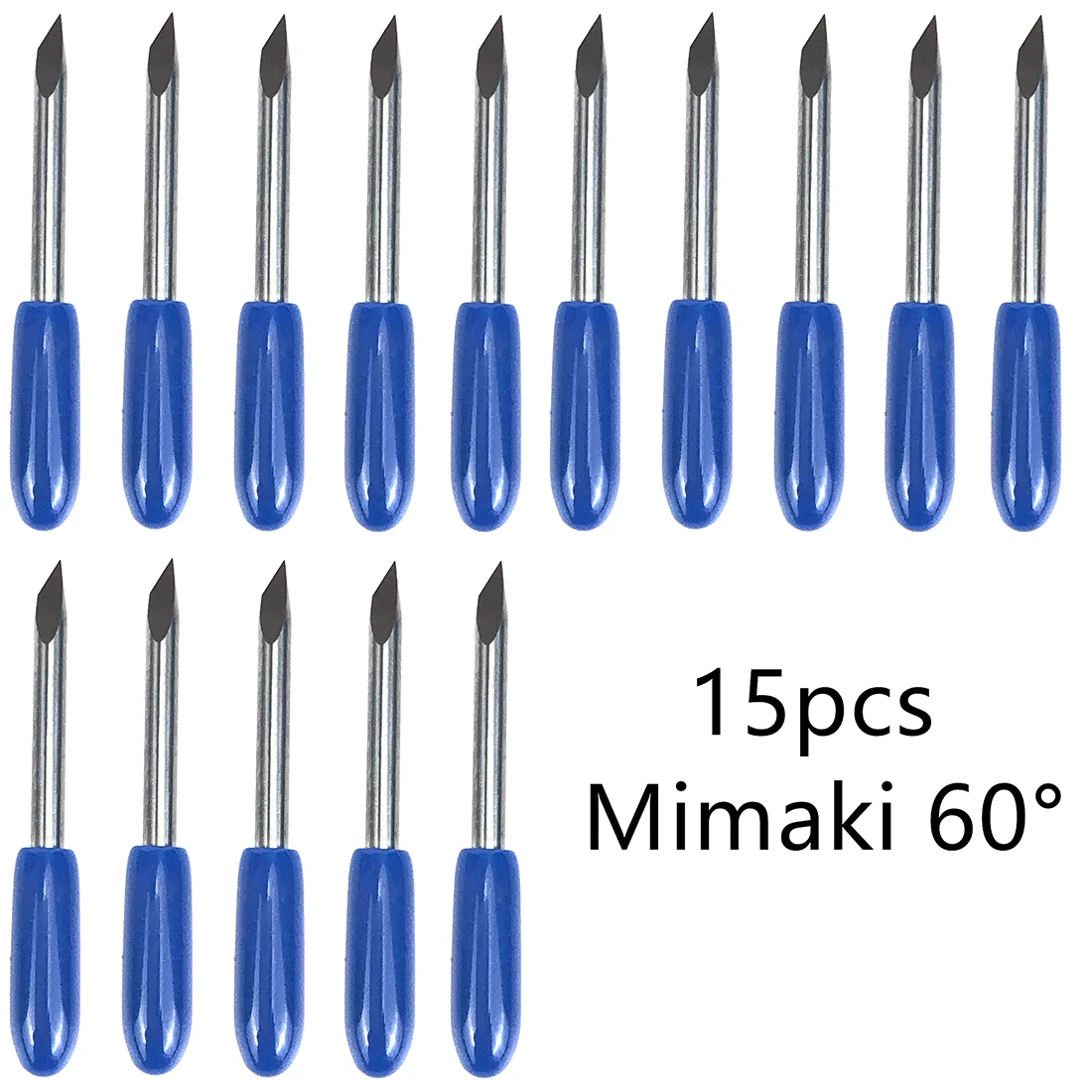 60 Degree 15pcs Mimaki Plotter Vinyl Cutter Knife Blades for Mimaki Cutting Milling Carving Tool Wear High Quality