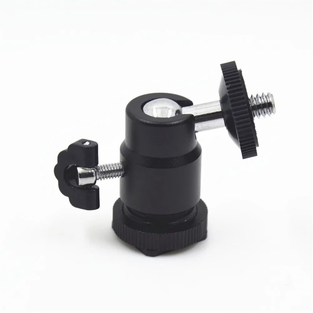 1/4 فلاش الحذاء الساخن محول مهد الكرة رئيس الكرة ث/قفل + الهاتف كليب قوس حامل جبل لنيكون DSLR SLR هاتف محمول