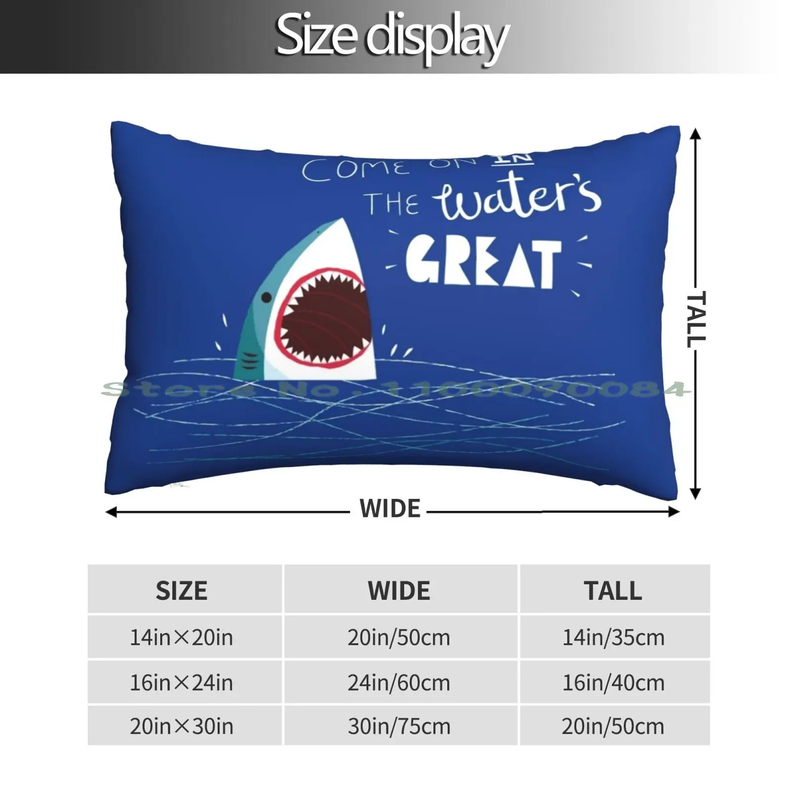 Great Advice Shark Pillow Case 20x30 50*75 Sofa Bedroom Shark Funny Sea Typography Jaws Cute Character Waves Ocean Great White