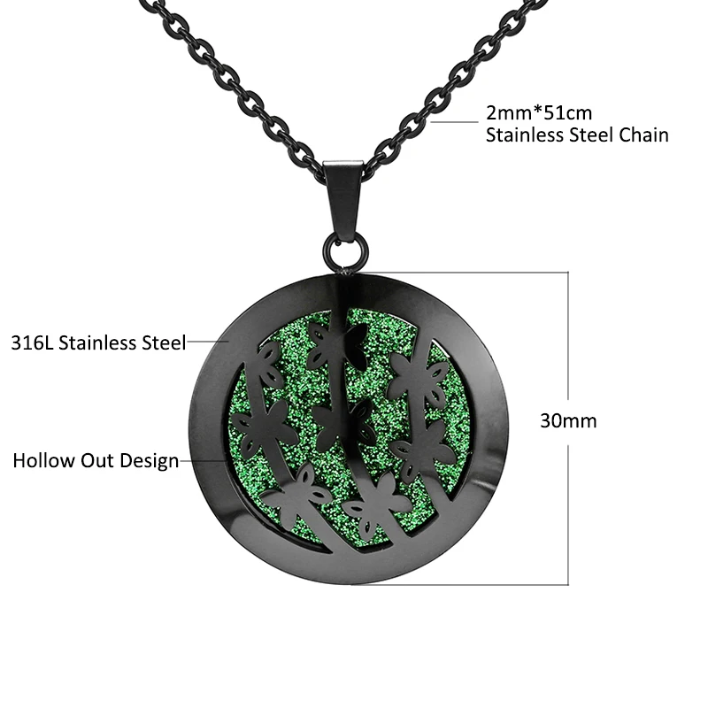 New Design Simple Aromatherapy Diffuser Locket Perfume Essential Oil Necklace Stainless Steel Locket with Felt Pads For Woman