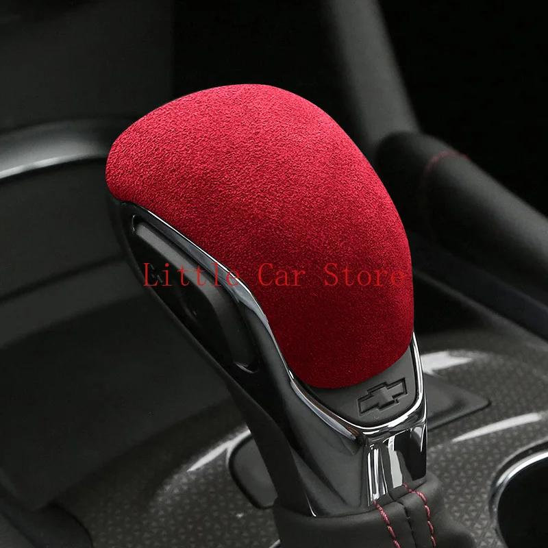 Alcantara Suede Car Gear Shift Knob Cover Handle Sticker Interior Trim For Chevrolet Malibu xl Trailblazer Equinox Blazer