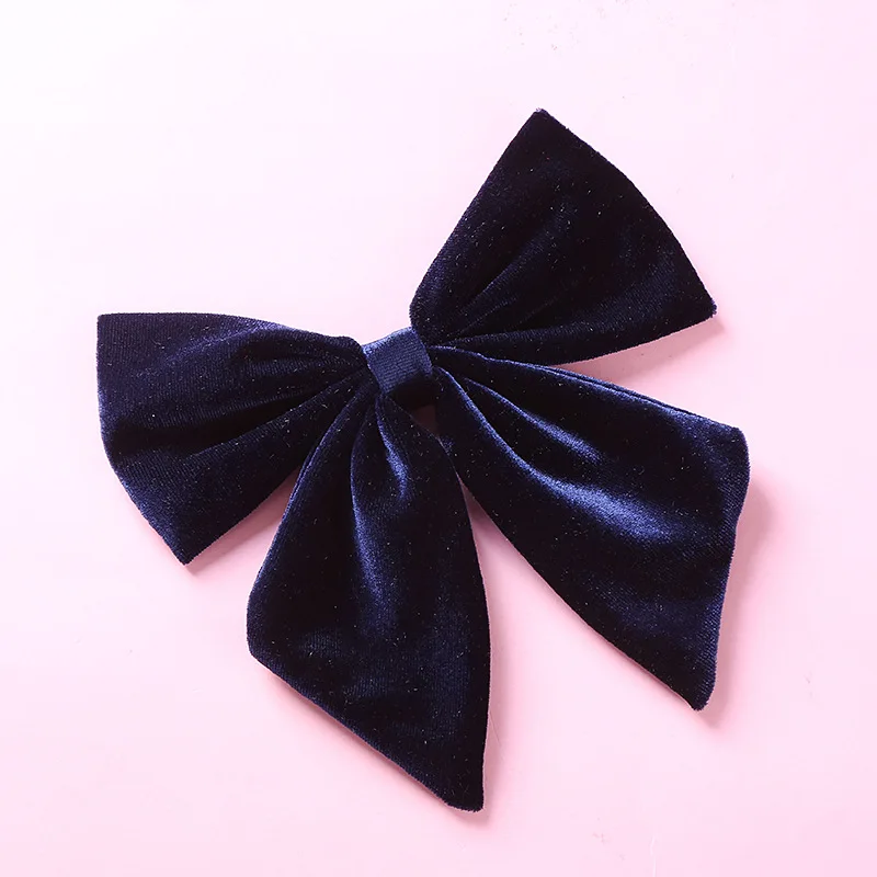 Koreanische 6 Zoll Samt Bögen Haar Clips Für Kinder Nette Weiche Band haarnadel Kinder Big Bowknot Party Hairclip Mädchen Haar zubehör – Detail 9