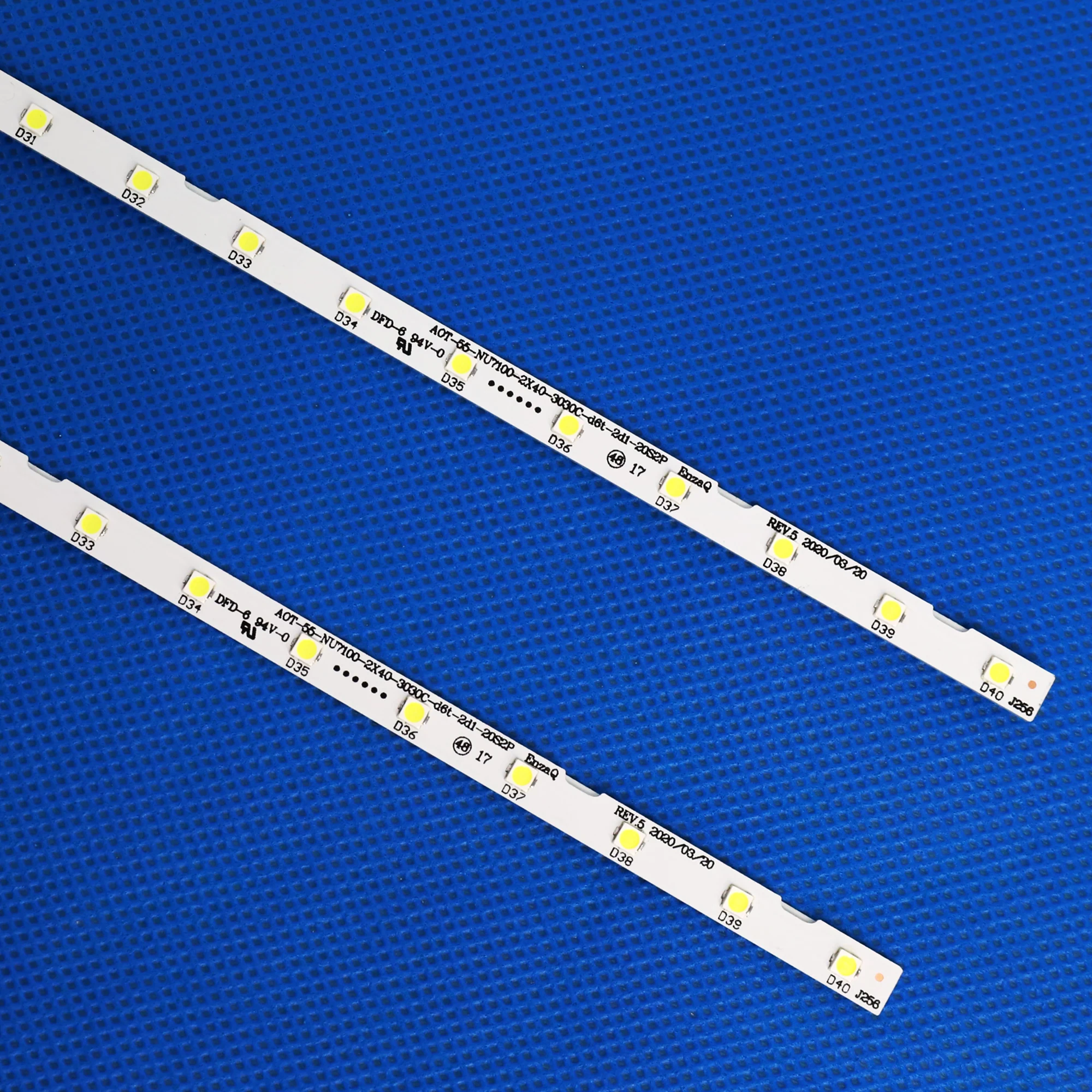 

30pcs/Lot LED Backlight Strip for Samsung 55NU7100 UE55NU7300 UE55NU7100 UN55NU700 AOT_55_NU7300_NU7100 BN96-45913A BN61-15485A