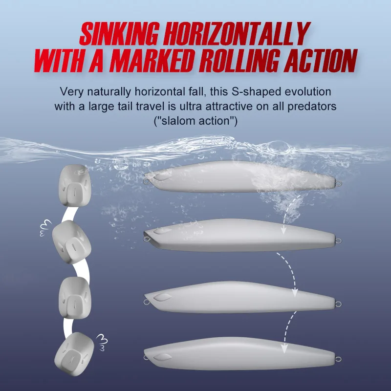 Noeby Sinking Fishing Lures 80mm 14 18g 99mm 28 36g Pencil Long Casting Wobblers Artificial Hard Baits for Bass Sea Fishing Lure