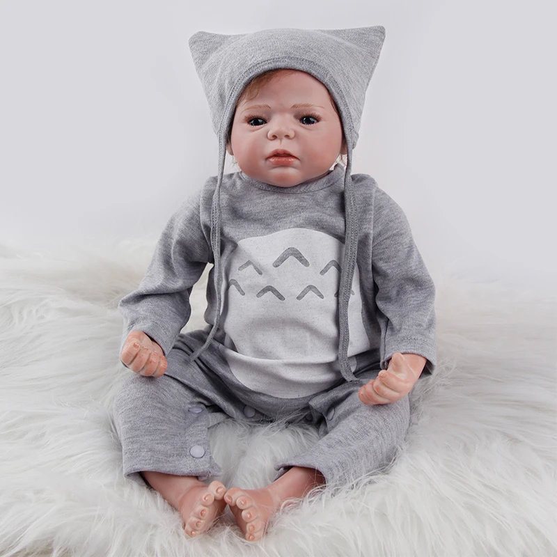 

Realistic Baby Reborn Doll Boy 22 Inch 55 Cm Soft Silicone Simulating Newborn Handmade Toy Birthday Gift Private Collection