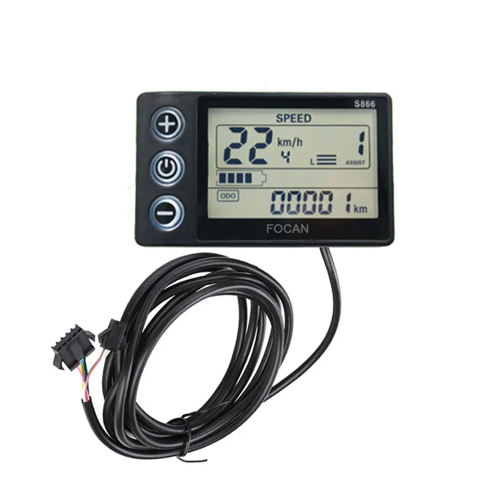 Electric Scooter Meter Parts S866 Lithium Battery LCD Display Panel Accessory For Electric Bicycle Intelligent Acesssories