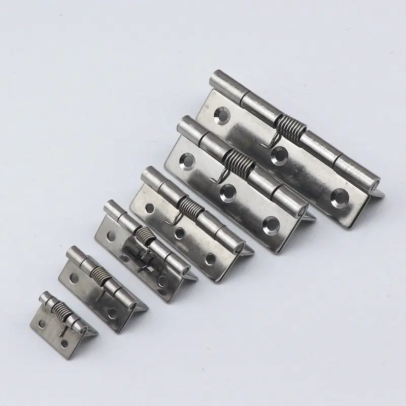 2pc Stainless spring steel Butt Hinge visagras abatible for cabinet wardrobe automatic door Furniture fittings hardware bisagras