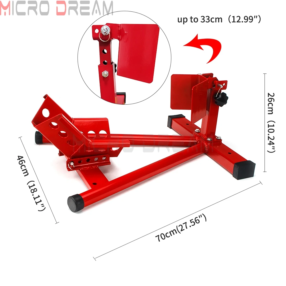 Herramienta de soporte de reparación de elevador de rueda delantera de motocicleta, Universal, para la mayoría de neumáticos de 15 "-20", Harley, Honda, Suzuki, Kawasaki, Yamaha, Ducati