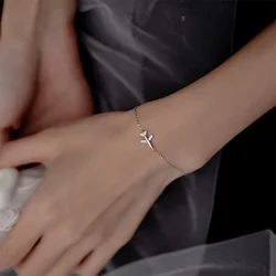 Fashion Simple stainless steel Copper 3A Hao Stone Texture Airplane Bracelets For Women Delicated All Match Chain Jewelry Gift