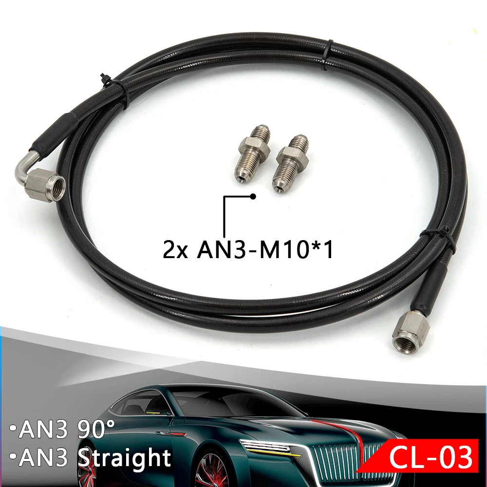 

1.5 Meter Clutch line Master To Slave Cylinder Complete Stainless Clutch line With 2 AN3 to M10*1 Fittings For Honda Civic Si