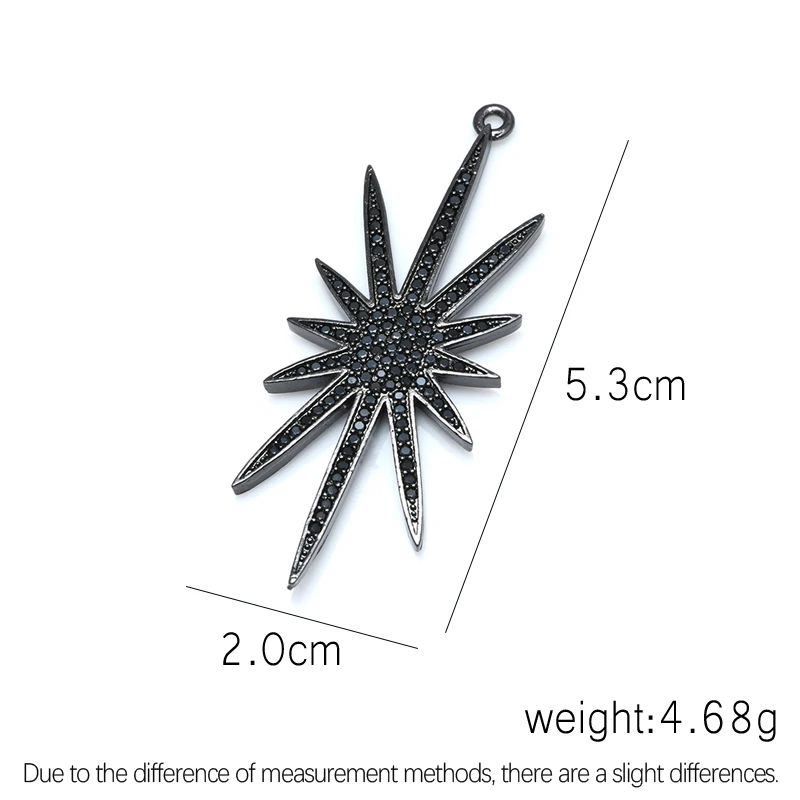 1PCS Multi Styles Gun Black Plated With Black Zircon Charms Pendants Accessories For Bracelet Earrings Jewelry Making