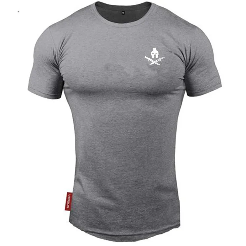 2021 New brand Clothing fitness Running t shirt men O-neck t-shirt cotton bodybuilding Sport shirts tops gym men t shirt