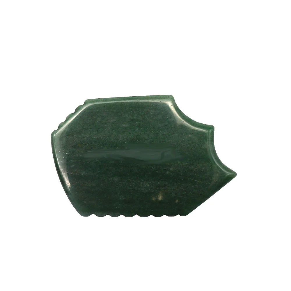 Hot Shape Green Aventurine Jade Gua Sha Board Skin Scraping Face, Back, Neck ,Arm Massger