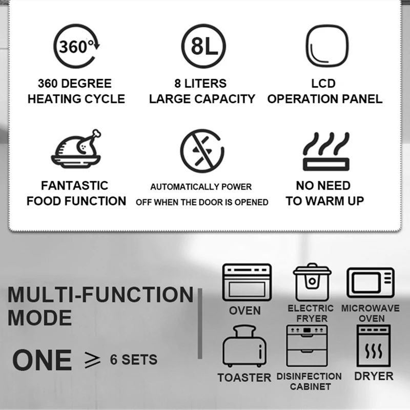 2023 neue Art Luft fritte use versand kostenfrei ohne Öl multifunktion ale Luft fritte use Ofen 360 ° Backen LED Touchscreen Fritte use Töpfe