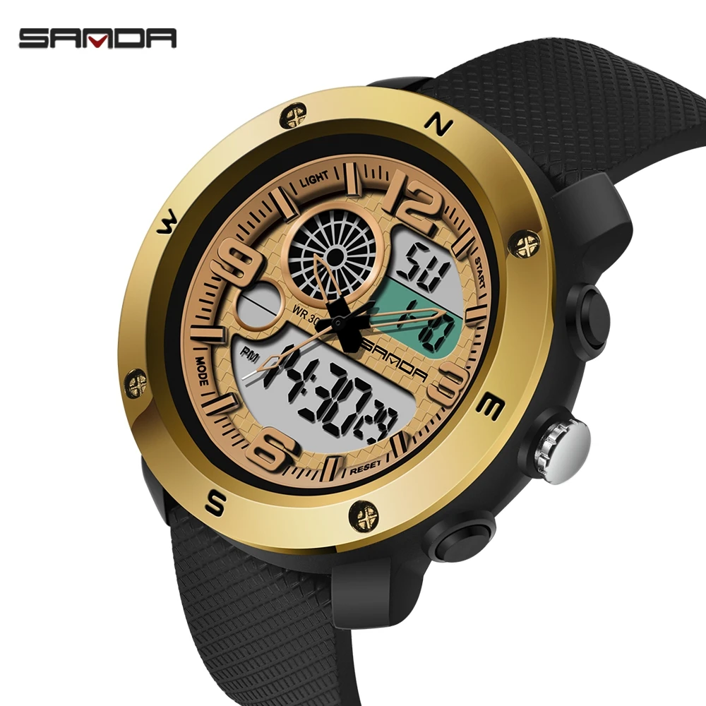 Sanda 762 nuovi orologi sportivi da uomo orologi al quarzo militari di lusso delle migliori marche orologio da uomo impermeabile S Shock Relogio Masculino