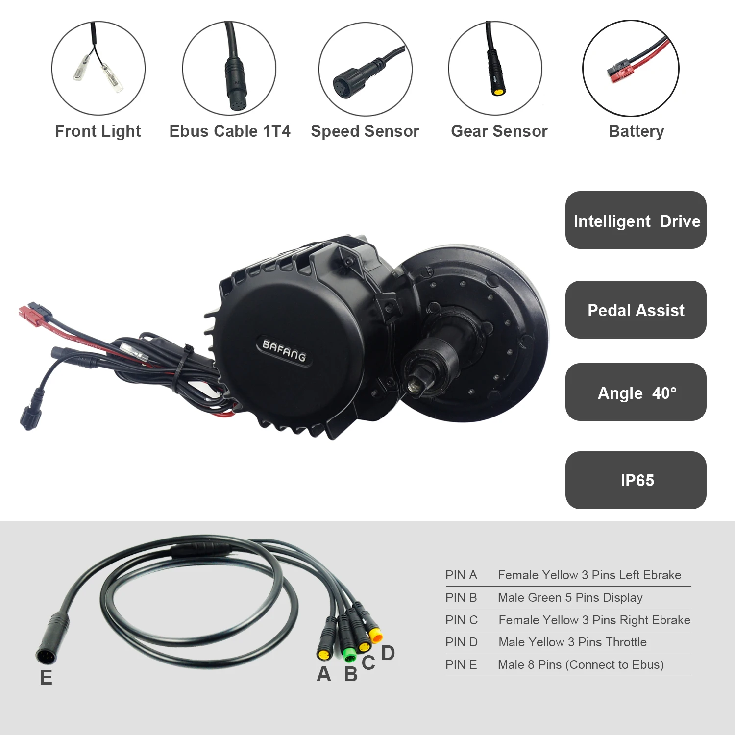 Bafang 8Fun M615 BBSHD 48V 1000W 850C C965 SW102 LCD Display 68mm 73mm Eletric Bicycle Mid Drive Motor Kit